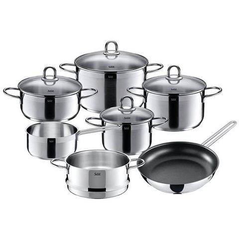 Bộ Nồi Silit Diamant 7 Món Cao Cấp - Chất Liệu Thép 18/10, Thiết Kế Sang Trọng, Nấu Ăn Đúng Chuẩn, Tiết Kiệm Năng Lượng