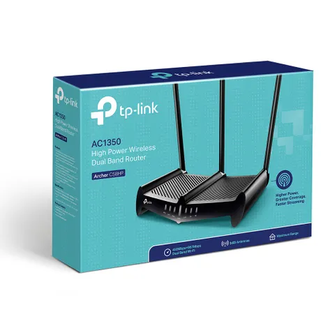 Bộ phát Wifi băng tần kép AC1350 TP-Link Archer C58HP - Kết nối nhanh, quản lý dễ dàng với ứng dụng TP-Link Tether, bảo mật tối ưu