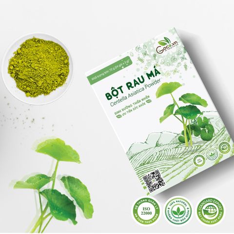 Bột Rau Má Nguyên Chất Goce 72g - Hỗ Trợ Thanh Nhiệt, Giải Độc Cơ Thể Từ Thiên Nhiên, Dinh Dưỡng Tốt Cho Sức Khỏe