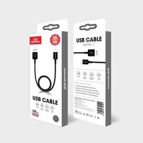 Dây Cáp Drapow JT05 25cm Chân Type C - Cáp Sạc Chắc Chắn, Bền Bỉ, Chống Bẻ Gập - Phụ Kiện Điện Thoại Cao Cấp