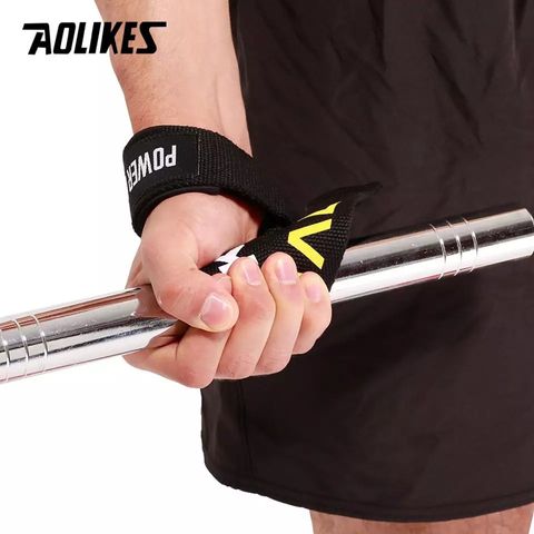 Dây Kéo Lưng Lifting Straps Aolikes Pro HW-7637 - Dụng Cụ Tập Gym Chuyên Nghiệp, Chất Liệu Bền Bỉ, Giúp Tập Deadlift Hiệu Quả
