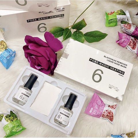 Gel Lột Mụn Đầu Đen Pore Magic Heating Tworld - Hộp 2 Lọ 15ml, Làm Sạch Da, Loại Bỏ Mụn Đầu Đen, Mịn Màng, Dưỡng Ẩm