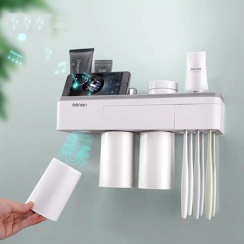Kệ Nhà Tắm Thông Minh Dán Tường Kèm Cốc Oenon – Thiết Kế Hiện Đại, Đa Năng, Tiết Kiệm Không Gian  (Bộ 2/3/4 Cốc)