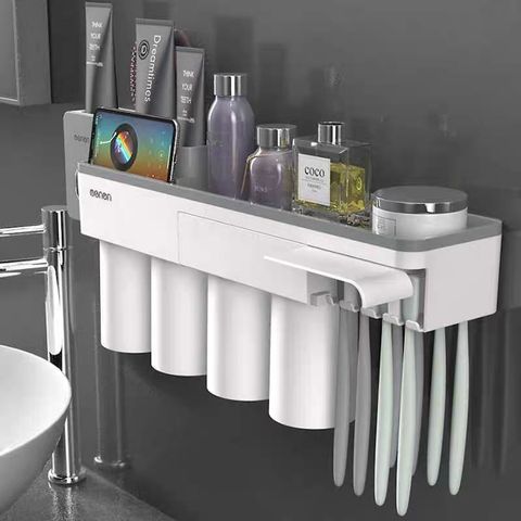Kệ Nhà Tắm Thông Minh Dán Tường Kèm Cốc Oenon – Thiết Kế Hiện Đại, Đa Năng, Tiết Kiệm Không Gian  (Bộ 2/3/4 Cốc)
