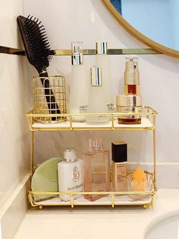 Khay Sứ 2 Tầng Để Mỹ Phẩm Phong Cách Hàn Quốc - Thiết Kế Sang Trọng, Dùng Làm Đồ Decor Nội Thất Xinh Xắn