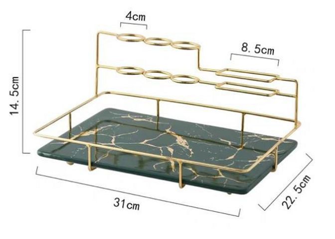 Khay sứ đựng đồ bàn chải và kem đánh răng phong cách Hàn Quốc sang trọng - Thiết kế độc đáo, chất liệu cao cấp, trang trí nhà cửa hoàn hảo