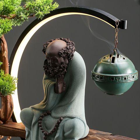 Lư Đốt Trầm Hương Gốm Sứ Hình Hoa Sen - Vật Phẩm Phong Thủy Trang Trí Không Gian Sang Trọng, Giao Hàng Toàn Quốc