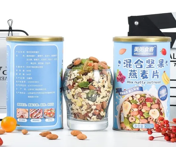 Ngũ Cốc Sữa Chua Mix Hoa Quả Yogurt Block Fruit Oatmeal 500g - Bữa Ăn Nhanh Lành Mạnh Với Hạnh Nhân, Yến Mạch, Hoa Quả Sấy
