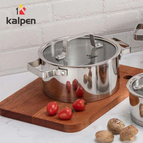 Nồi Inox 304 Cao Cấp 5 Đáy Kalpen Gliter Kèm Vung - Chống Gỉ Sét, Bền Bỉ, Dùng Được Trên Tất Cả Các Loại Bếp