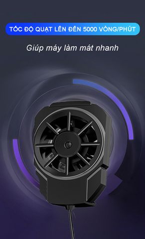 Quạt Tản Nhiệt Điện Thoại 9 Cánh Sidotech FLA4 - Giảm Nhiệt Nhanh Chóng, Phòng Tránh Lag & Giật Cho Game Thủ, Hỗ Trợ USB