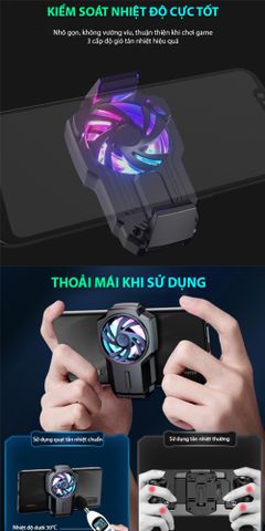 Quạt Tản Nhiệt Điện Thoại SIDOTECH MEMO FL05 - Pin Sạc 700mAh, LED RGB, Tốc Độ 6000 Vòng/Phút, Dành Cho Điện Thoại 66-84mm