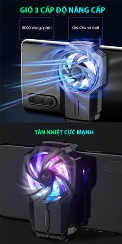 Quạt Tản Nhiệt Điện Thoại SIDOTECH MEMO FL05 - Pin Sạc 700mAh, LED RGB, Tốc Độ 6000 Vòng/Phút, Dành Cho Điện Thoại 66-84mm
