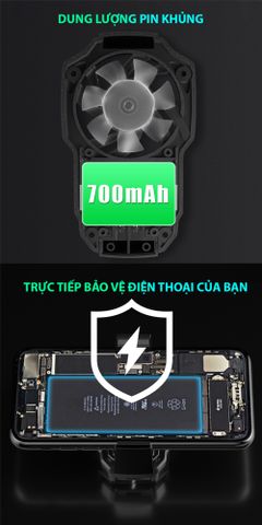 Quạt Tản Nhiệt Điện Thoại SIDOTECH MEMO FL05 - Pin Sạc 700mAh, LED RGB, Tốc Độ 6000 Vòng/Phút, Dành Cho Điện Thoại 66-84mm