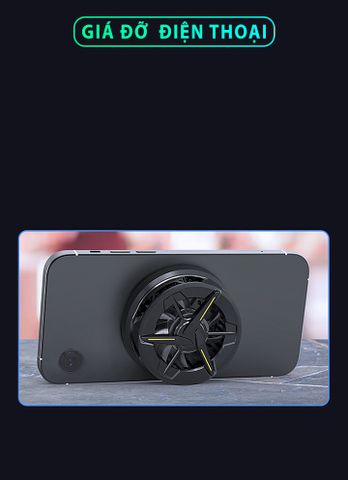 Quạt tản nhiệt điện thoại sò lạnh SIDOTECH CX01 - Quạt gaming chống ồn với đèn LED RGB - Làm mát nhanh điện thoại hiệu quả