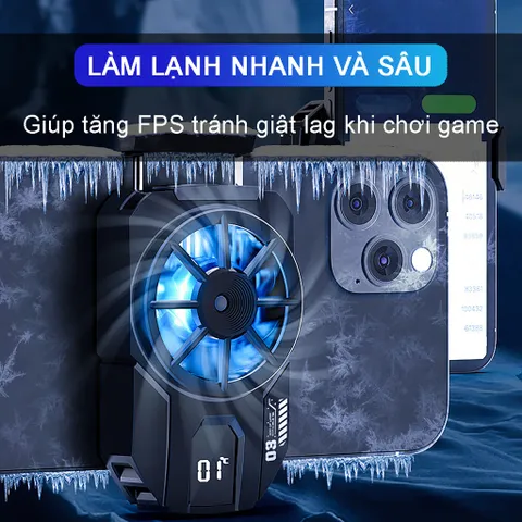 Quạt Tản Nhiệt Sò Lạnh 9 Cánh Chống Ồn SIDOTECH DLA3 Cho Điện Thoại - Giải Pháp Mát Mẻ Cho Chơi Game và Livestream