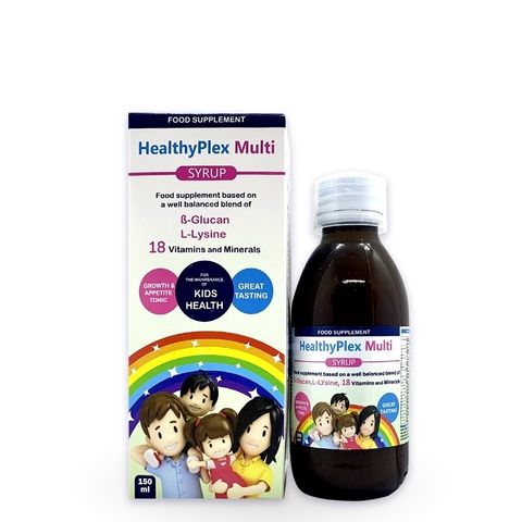 Siro HealthyPlex Multi 150ml - Hỗ trợ tăng đề kháng cho trẻ với Vitamin, Khoáng chất và Lysine - Dinh dưỡng cho bé khỏe mạnh