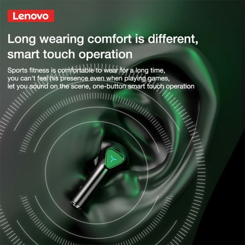 Tai nghe Bluetooth Lenovo GM5 Không Dây - Giảm Tiếng Ồn, Độ Trễ Thấp 60ms, Chống Nước IPX45, Tối Ưu Cho Game Thủ