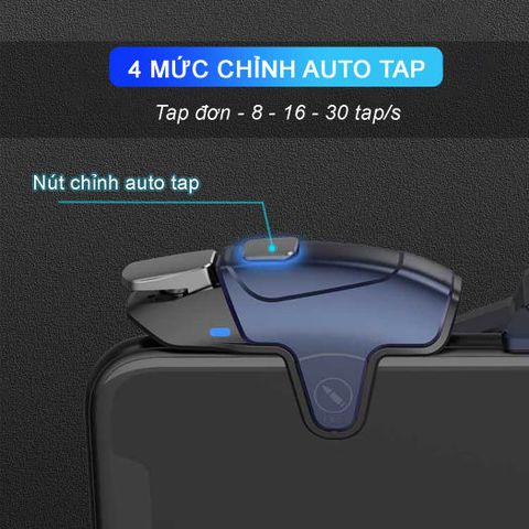 Tay Cầm Chơi Game Điện Thoại Sidotech AK02 - Hỗ Trợ Auto Tap Độ Nhạy Cao, Pin 12 Giờ, Thiết Kế Gọn Nhẹ, Phụ Kiện Đánh Game Trên Mobile
