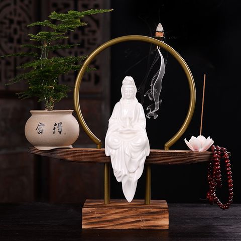 Tượng Gốm Sứ Tử Sa Trắng Mẹ Quan Âm 21cm - Vật Phẩm Phong Thủy May Mắn, Bảo Trợ An Lành và Thịnh Vượng
