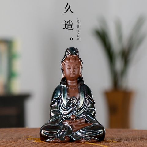 Tượng Phật Bà Quan Âm Thiền Ấn Gốm Sứ Thủ Công - Vật Phẩm Phong Thủy Mang Tài Lộc và An Bình Cho Gia Đình