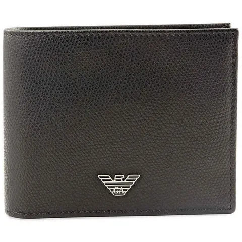 Ví Emporio Armani Men's 4cc Leather Wallet - Black YEM122 YAQ2E