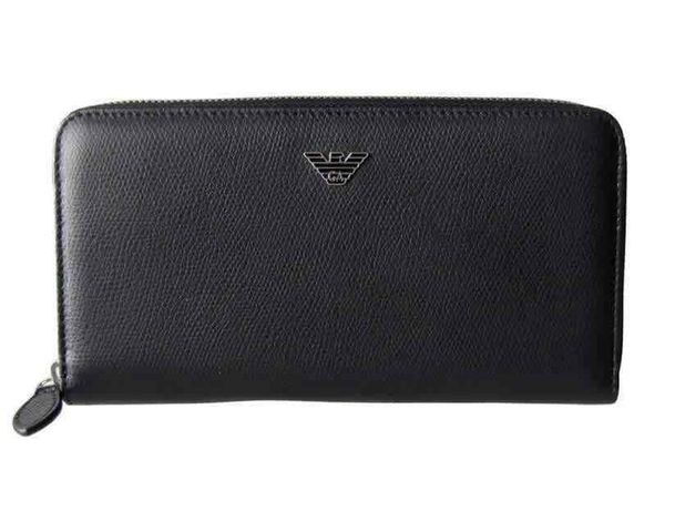 Ví Emporio Armani Men's Soft Saffiano Zip Around Wallet in Black