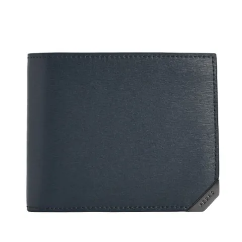 Ví Pedro Textured Leather Bi-Fold Wallet With Flip Navy PM4-15940217