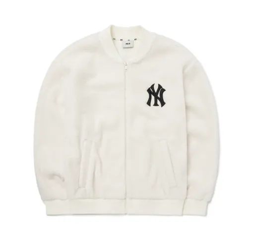 Bộ quần áo cotton MLB quầy chính hãng 18 mùa đông NY nam và nữ đôi đồng  phục bóng chày cộng với áo khoác cotton 09079 09179  Thể thao sau 
