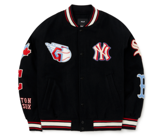 Áo bomber MLB Multi-Logo Waffen Baseball Jumper 3AJPN0124-00BKS màu đen