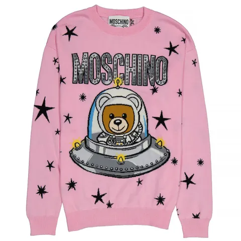 Áo Sweater Moschino Pink/Multi Space Teddy Bear V0905-5401-1221