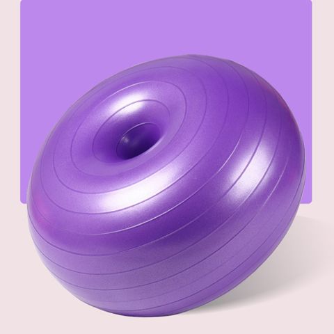 Bóng Tập Yoga Hình Bánh Donut 50cm Kèm Bơm Chân - Chất Liệu Cao Su Đàn Hồi, Phù Hợp Tập Gym và Yoga, Giúp Tăng Cường Sức Bền