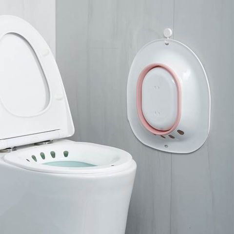 Chậu Xông Vùng Kín Sau Sinh Gấp Gọn Kèm Vòi Xịt - Thiết Kế Tiện Lợi Cho Mẹ, Chất Liệu Cao Cấp, Giảm Viêm Nhiễm