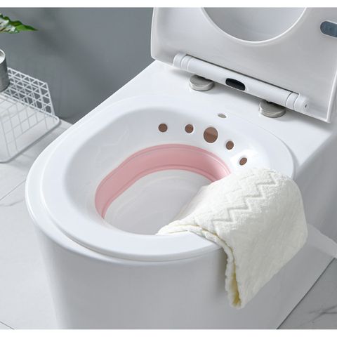 Chậu Xông Vùng Kín Sau Sinh Gấp Gọn Kèm Vòi Xịt - Thiết Kế Tiện Lợi Cho Mẹ, Chất Liệu Cao Cấp, Giảm Viêm Nhiễm