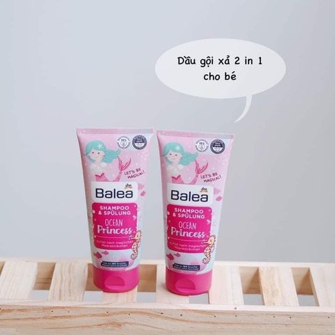 Dầu Gội Xả 2in1 Balea Princess cho Bé Gái - Dưỡng Tóc Mềm Mượt, Thiết Kế Công Chúa Dễ Thương, Mùi Hương Trái Cây Ngọt Ngào 200ml