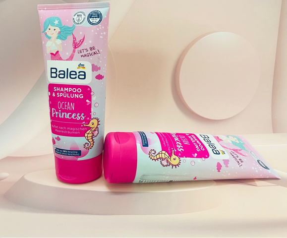 Dầu Gội Xả 2in1 Balea Princess cho Bé Gái - Dưỡng Tóc Mềm Mượt, Thiết Kế Công Chúa Dễ Thương, Mùi Hương Trái Cây Ngọt Ngào 200ml