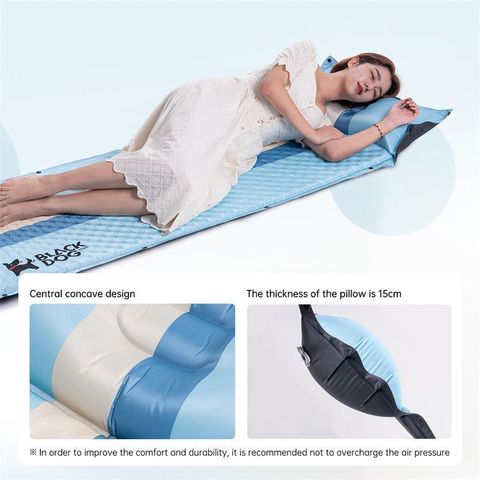 Đệm Ngủ Gấp Gọn NatureHike Black Dog - Đệm Cao Su Non với Gối Hơi Tiện Lợi, Thoải Mái, Dễ Dàng Vệ Sinh, Mẫu Mới Thanh Lịch