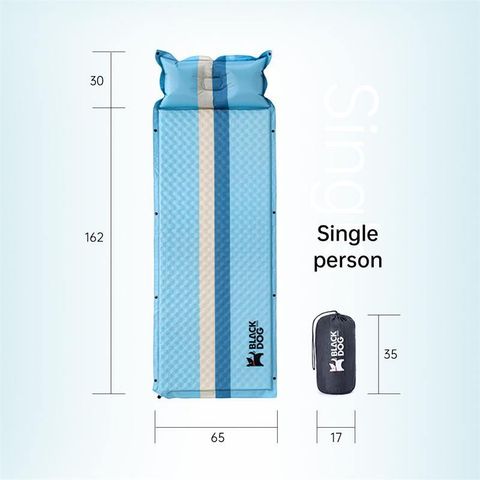 Đệm Ngủ Gấp Gọn NatureHike Black Dog - Đệm Cao Su Non với Gối Hơi Tiện Lợi, Thoải Mái, Dễ Dàng Vệ Sinh, Mẫu Mới Thanh Lịch