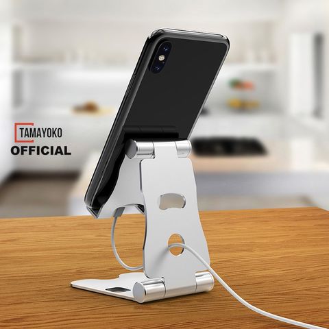 Giá Đỡ Điện Thoại Để Bàn Tamayoko Hợp Kim Nhôm Cao Cấp - Điều Chỉnh Góc Nhìn Thoải Mái, Chắc Chắn và Sang Trọng