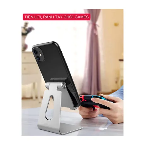 Giá Đỡ Điện Thoại & iPad Để Bàn Tamayoko Z4 - Hợp Kim Nhôm Bền Bỉ Với Đệm Silicon, Tương Thích Nhiều Thiết Bị Thông Minh