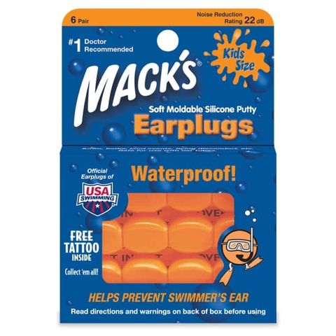 Hộp 6 Đôi Nút Bịt Tai Chống Ồn Mack's Earplugs Dành Cho Trẻ Em - Giảm Tiếng Ồn, Bảo Vệ Thính Giác, Thích Hợp Khi Bơi Lội và Du Lịch