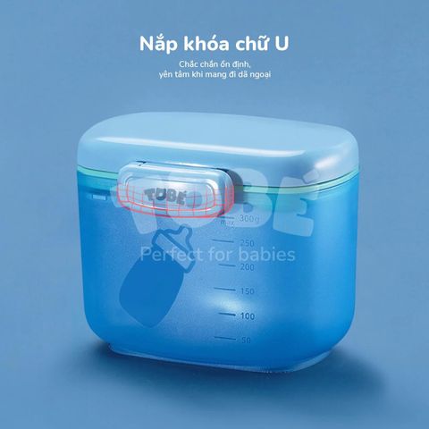 Hộp đựng sữa bột 2 lớp ToBé Adkins MS 3101 - Thiết kế thông minh, bảo quản an toàn, dung tích 300g, nắp chống ẩm cho bé yêu