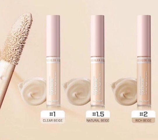 Kem Che Khuyết Điểm The Saem Cover Perfection Fixealer SPF30 PA++ - Lớp Nền Hoàn Hảo Mỏng Nhẹ Cho Trang Điểm Tự Nhiên 6.5g