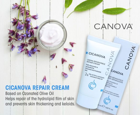 Kem Phục Hồi Da Canova Cicanova Riparatrice - Kem Dưỡng Ẩm Ngừa Sẹo, Chăm Sóc Da Nhạy Cảm, 50ml