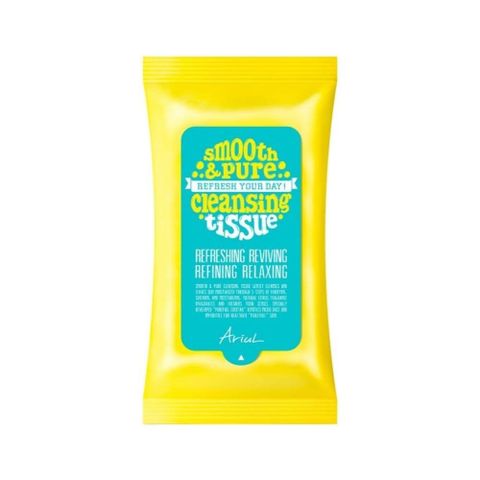 Khăn ướt tẩy trang Ariul Smooth & Pure 15 miếng - Dưỡng ẩm, làm sạch sâu lớp trang điểm & bụi bẩn, phù hợp mọi loại da
