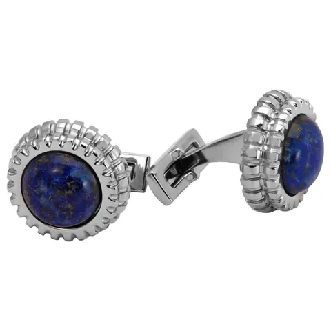 Khuy măng sét Picasso And Co Round Cufflinks witth Lapis Lazuli