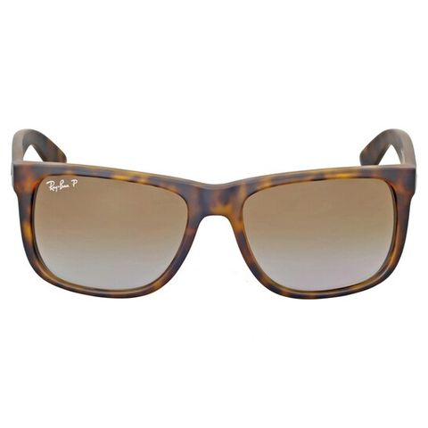 Kính mát nam Ray-Ban Justin Classic Polarized Brown Gradient Square Men's Sunglasses RB4165