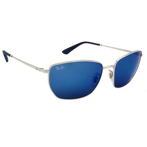 Kính râm nam RayBan Blue Mirror Geometric Men's Sunglasses RB3653 003/55 60