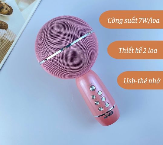Micro Karaoke Bluetooth Không Dây JVJ YS-08 - Hát Karaoke, Nghe Nhạc Online Offline, Pin 3000mAh, Thiết Kế Thời Trang, Màu Hồng và Vàng
