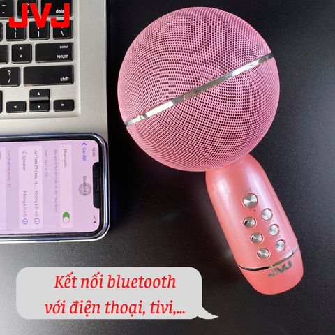 Micro Karaoke Bluetooth Không Dây JVJ YS-08 - Hát Karaoke, Nghe Nhạc Online Offline, Pin 3000mAh, Thiết Kế Thời Trang, Màu Hồng và Vàng