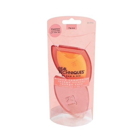 Mút Tán Nền Real Techniques By Sam & Nic - Bông Tán Kem Nền Mịn Màu, Giúp Lớp Trang Điểm Tự Nhiên và Đều Màu, Tiện Mang Theo